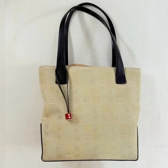 Bally Vintage Jacquard Logo Tote with Leather Trim – Made in Italy - Picture 14 of 15